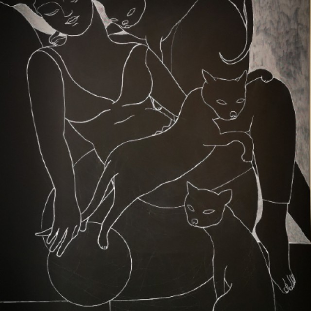 Woman with Cats