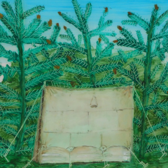 Tent with Pine Trees