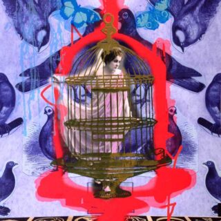 Figure in a birdcage