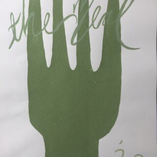 green fork print with 'the meal' written over it