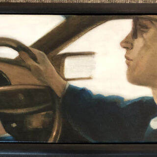 Man driving a car