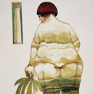 woman and a boar